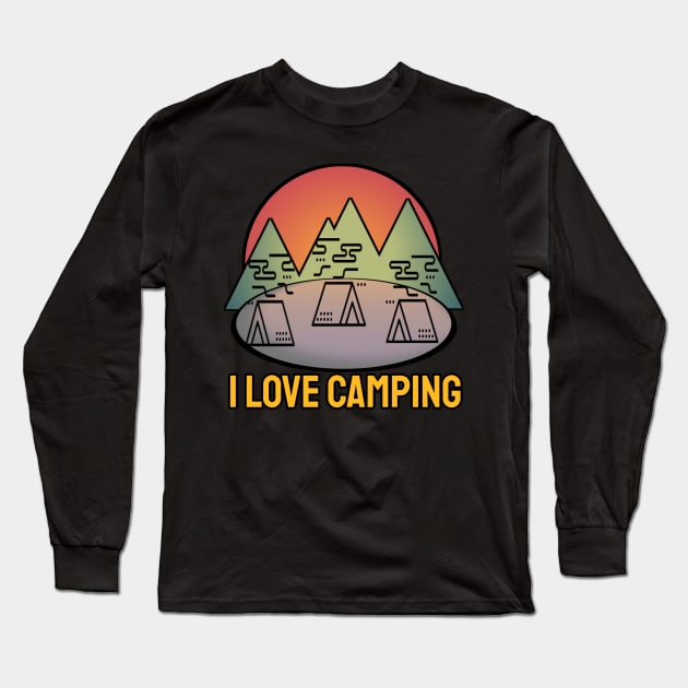 I Love Camping Long Sleeve T-Shirt by AdiSHOP